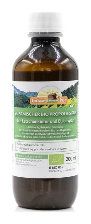 Produktbild: Balsamischer Bio Propolis Sirup, 200 ml