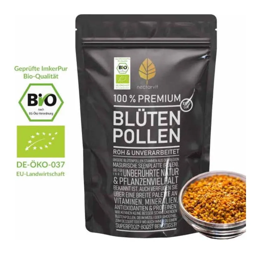Produktbild: Bio Blütenpollen von nectarvit im 1kg Beutel