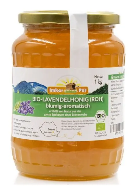 Produktbild: Bio Lavendelhonig (roh), 1 kg