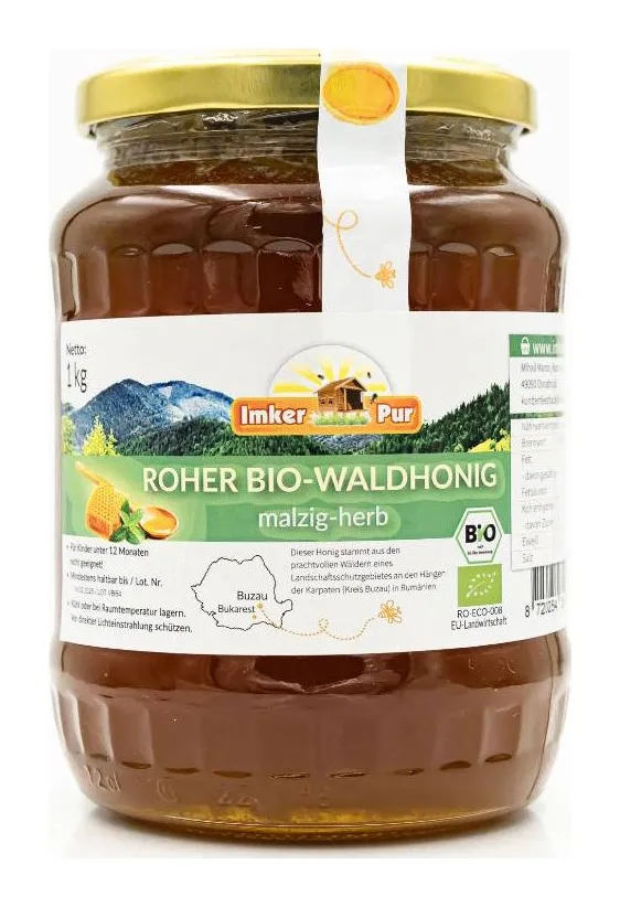 Produktbild: Bio Waldhonig (roh), 1 kg